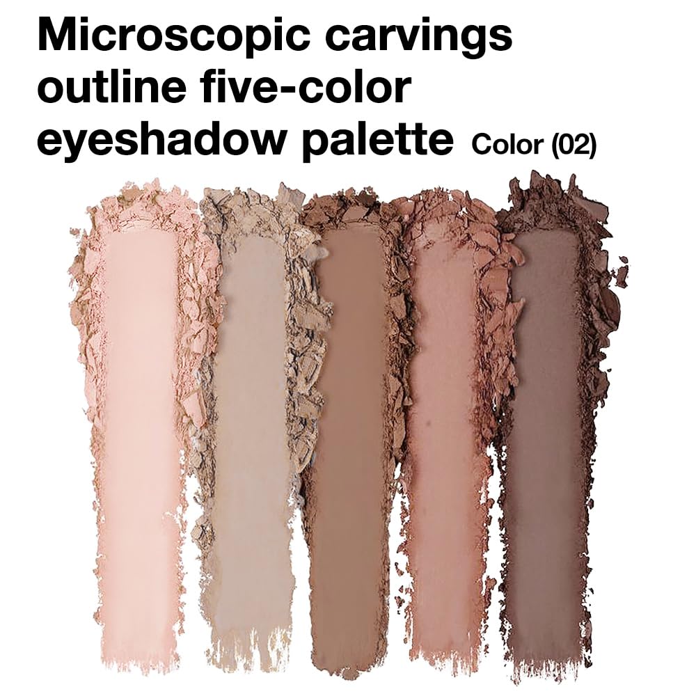 Mivota 5Color Matte Eyeshadow Palette, Neutral Cool-Toned Taupe Eye Shadows, Velvety Long-Lasting Formula For Natural Everyday Makeup, For Brown Eyes Long Lasting Naturing-Looking (#02)