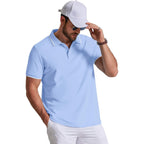 Coofandy Men'S Polo Shirts Classic Short Sleeve Polo T Shirts Cotton Pique Casual Summer Fashion Golf Shirt