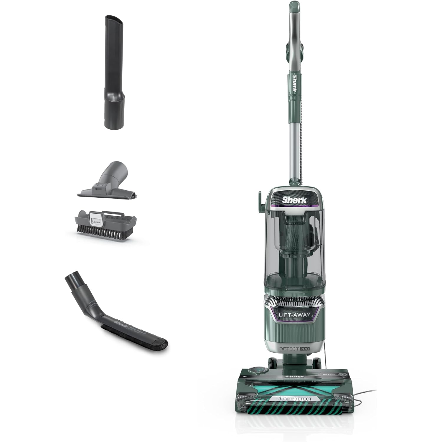 Shark Detect Pro Lift-Away Adv Bagless Upright Vacuum With Duoclean Detect, Hepa Filter, Anti-Allergen, Powerful Suction, And Odor Neutralizer Technology, Evergreen, La802