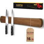 Swaitee Magnetic Knife Holder for Wall, 16 Inch Acacia Wood Magnetic Knife Strip, Kitchen Storage Organizer, Fridge Side Mount, Housewarming Gifts for New Home