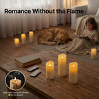 Waterproof Flameless Candles, 12 Pc Battery Operated Led Pillar Candles With 2 Remote Controls & Timer, Flickering Indoor Outdoor Candles For Wedding, Patio, Easter, Bathroom, Home Decor, 4''5''6''