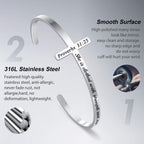 M MOOHAM Mothers Day Gift for Mom - Cross Bracelet Christian Gifts for Women - Engraved Quote Religious Cuff Bangle Bible Verse Jewelry Gift for Women Confirmation Baptism Gifts Christian Bracelet