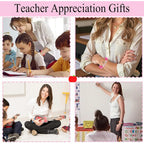 COLOYAN 18PCS Teacher Appreciation Gifts for Women Men, Teacher Gifts Wooden Beaded Bracelet elastic Clay Bracelet, Birthday Christmas Thanksgiving Thank You Gifts for Teachers