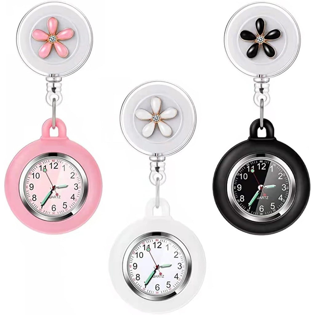 Pwosi Nurse Glow Pointer Watch With Clip And Lapel Option, Fob Watch With Second Hand