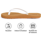 Womens Slim Leather Comfortable Flip Flops Summer Beach Thong Sandals Arch Support Non Slip