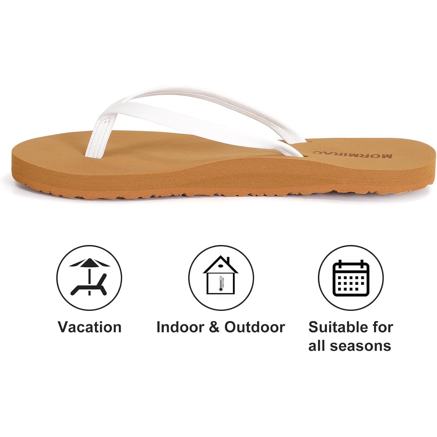 Womens Slim Leather Comfortable Flip Flops Summer Beach Thong Sandals Arch Support Non Slip