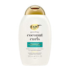 OGX Quenching + Coconut, Curl-Defining Shampoo, Hydrating & Nourishing Curly Hair Shampoo with Coconut Oil, Citrus Oil & Honey, Paraben, Sulfate-Free Surfactants, 13 floz