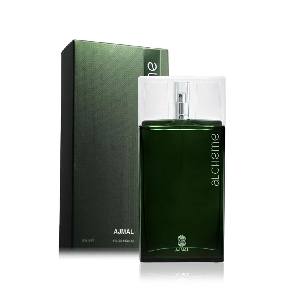 Ajmal Alcheme Eau de Parfum for Men, 3.0 fl oz / 90 ml, Premium Woody Spicy Aromatic Masculine Fragrance, Long Lasting Men’s Perfume, Made in Dubai Scent