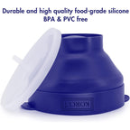 The Original Korcci Microwaveable Silicone Popcorn Popper, Microwave Popcorn Popper, Collapsible Microwave Popcorn Maker Bowl, No Oil Required, Use In Microwave, Dishwasher Safe (Blue)