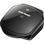 George Foreman GR10B 2-Serving Mini Grill & Panini Press, Compact 7.3” x 5.6” Cooking Surface,1–2 Servings, Dorms & Small Kitchens