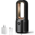Let'Me Bladeless Desk Fan Small Quiet, 5-Speed Bedside Table Fan With 3-Level Brightness Night Light, 72° Oscillation, 9-Hour Timer, Wired Power With Adapter, Fan For Bedroom Office Home, 13X5 Inch