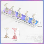 BQAN 2 Set Nail Holder for Painting Nails, Aurora Acrylic Nail Stand for Press on / Fake Nail Tips Training / Nails Display with 96 Pcs Reusable Display Clay