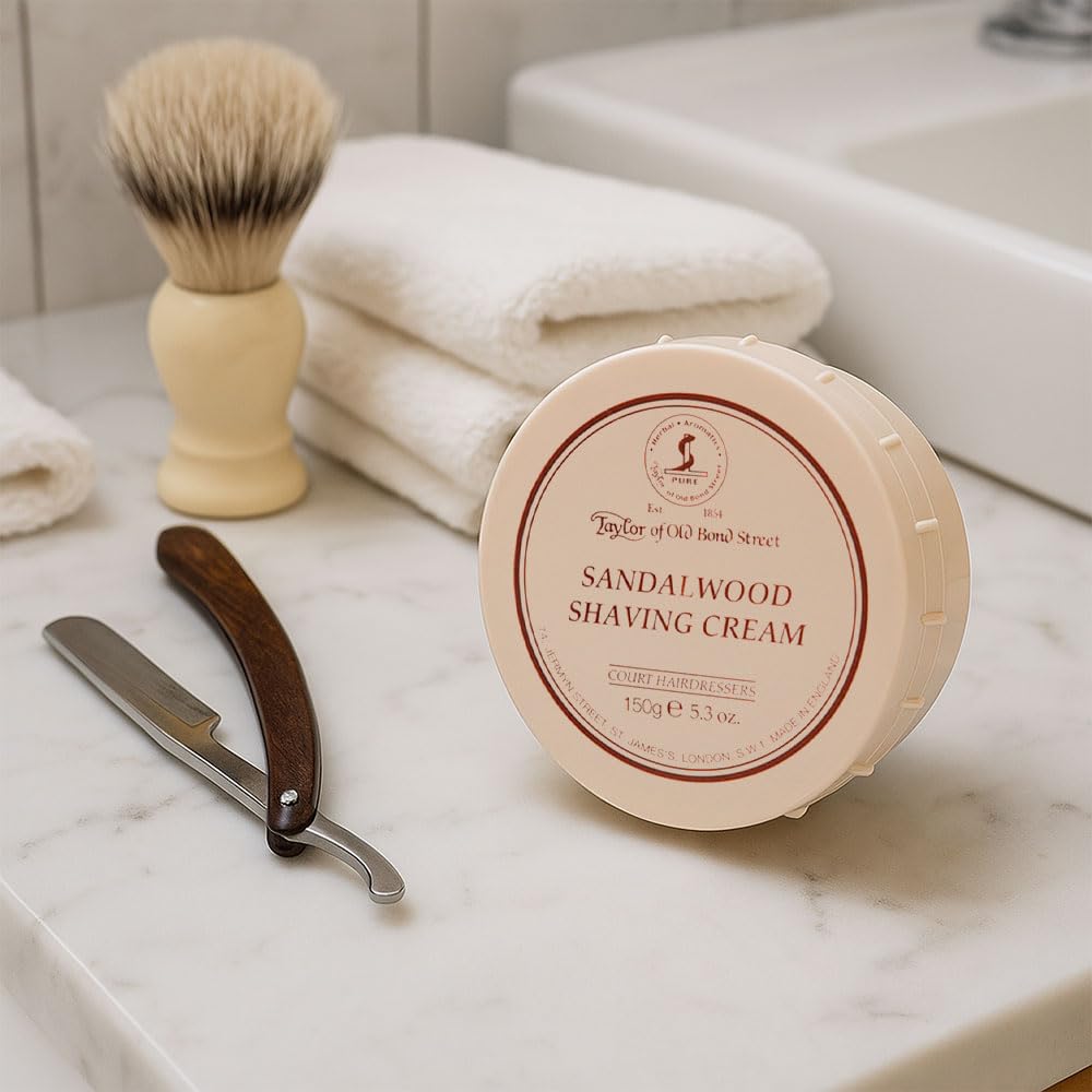 Taylor of Old Bond Street Sandalwood Shaving Cream Bowl, 5.3-Ounce
