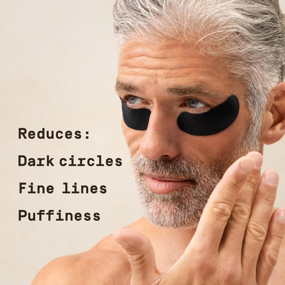 By Dwayne Johnson Fast-Acting Under Eye Patches For Men | Ageless Action To Reduce Puffiness, Dark Circles And Fine Lines | Made With Niacinamide, Hyaluronic Acid, Caffeine | 6Ct