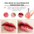 GECOMO Hydrating Lip Glow Oil, Lip Oil Gloss Transparent Toot Tinted Nourishing Long Lasting Repairing Lightening Lip Lines (CHERRY) 0.2 OZ