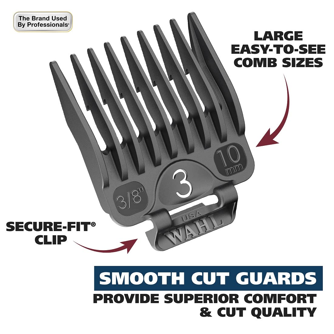 Wahl Usa Chrome Pro Corded Clipper Complete Haircutting Kit For Men – Powerful Total Hair Clipping, Beard Trimming, & Grooming - Model 3024635