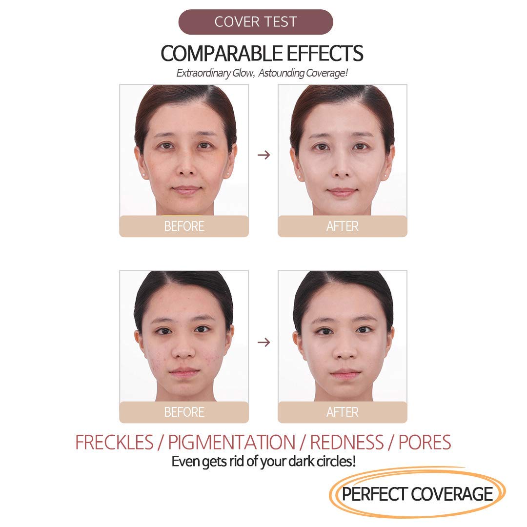 Miba Ion Calcium Foundation Double Cushion Rx 25 G / 0.88 Oz Big Cushion Season2 Long Lasting Effect For Dewy Skin. Skin Moisturizing. Skin Tightening Relief. Fine Coverage. Smooth Adhesion (No 23)