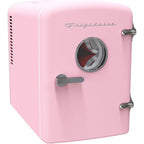 Frigidaire Retro 9-Can Mini Personal Fridge Portable Cooler for Car, Office, Bedroom, Dorm Room, or Cabin, 11.8" D x 7.1" W x 10.1" H, PINK
