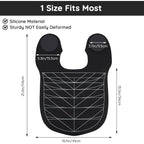 Segbeauty Hair Cutting Guide Mat Black, Longer Silicone Waterproof Cutting Mat, Professional Salon Hair Cutting Mat With Guidelines Weighted Neck Wrap For Hair Stylist