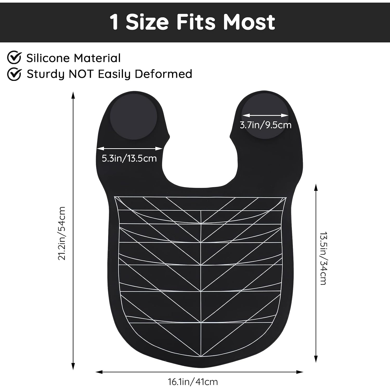 Segbeauty Hair Cutting Guide Mat Black, Longer Silicone Waterproof Cutting Mat, Professional Salon Hair Cutting Mat With Guidelines Weighted Neck Wrap For Hair Stylist
