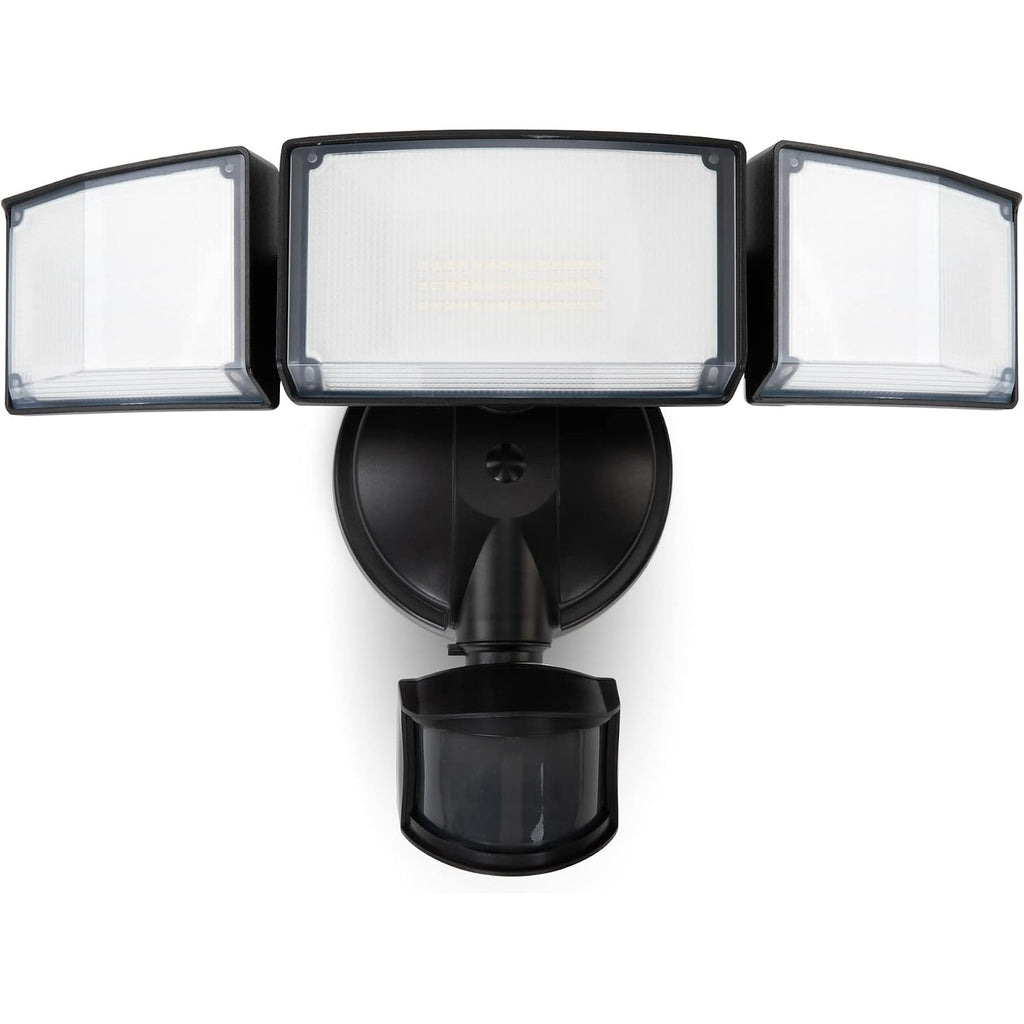 Lutec 72W 7500Lm Led Security Lights Motion Sensor Light Outdoor, 5000K Daylight, Ip65 Waterproof, Dusk To Dawn, 3-Head Motion Detected Flood Light For Garage, Yard, Porch(Black)
