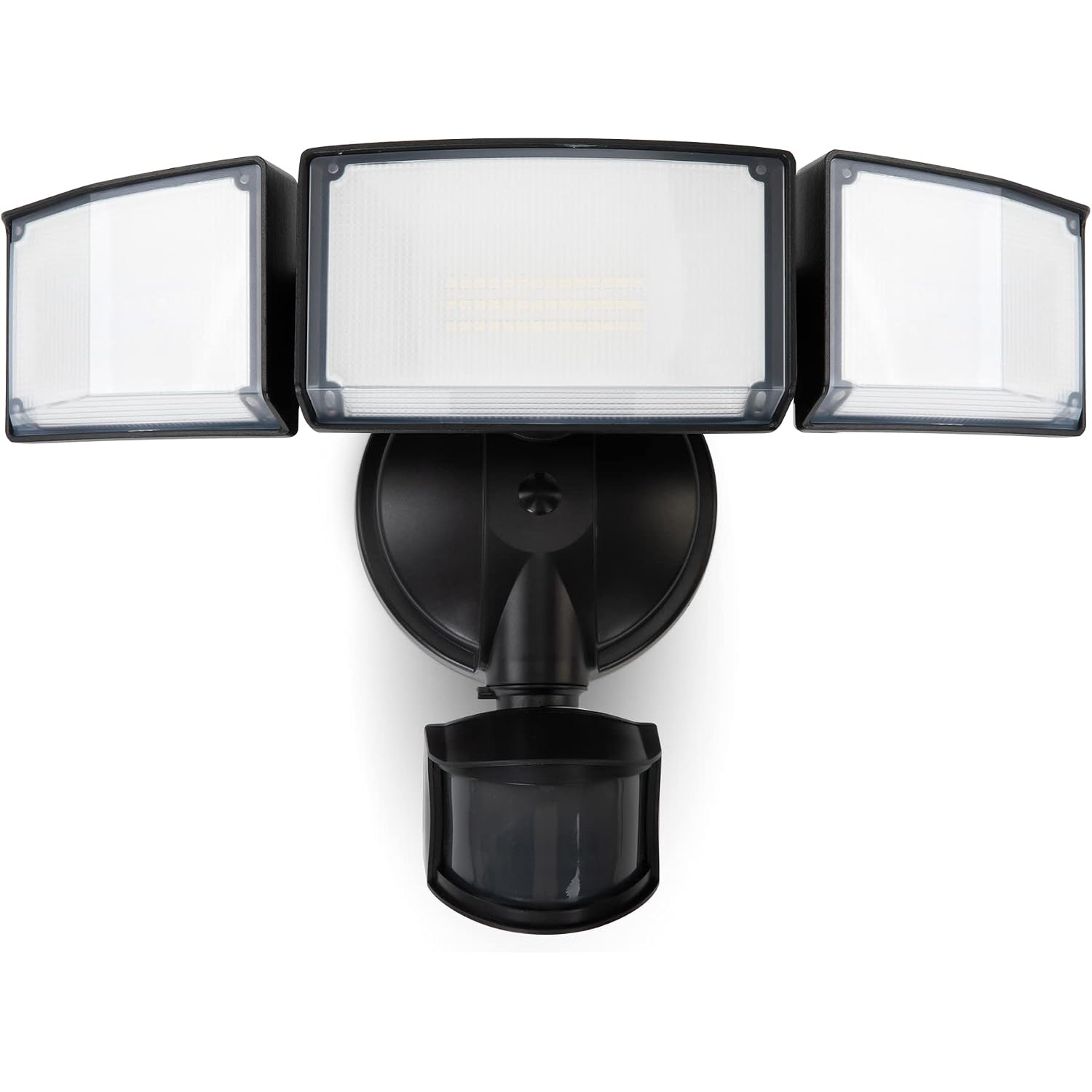 Lutec 72W 7500Lm Led Security Lights Motion Sensor Light Outdoor, 5000K Daylight, Ip65 Waterproof, Dusk To Dawn, 3-Head Motion Detected Flood Light For Garage, Yard, Porch(Black)