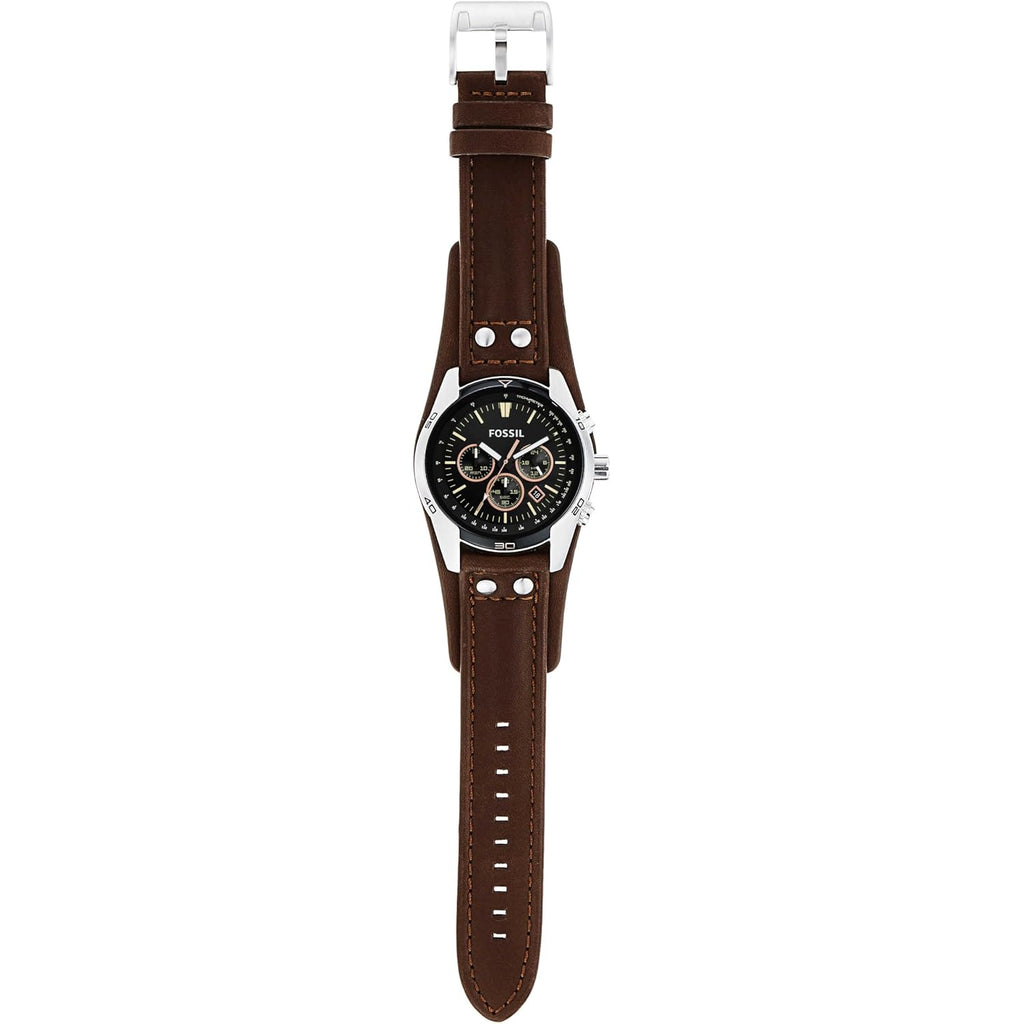 Fossil Men'S Watch, Coachman Quartz Stainless Steel And Chronograph Leather Watch For Men