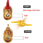 Heavy Duty Brass Shut Off Valve Big Flow,Garden Hose Shut Off Valve For Garden Lawn Irrigatiion Garden Hose Connector Big Handle Easy Turn On Off (2Pcs) +4 Extra Pressure Washers