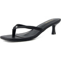Cushionaire Miami Kitten Heels For Women, Thong Flip Flop Heeled Sandals With Memory Foam, Slip On Dressy Sandal
