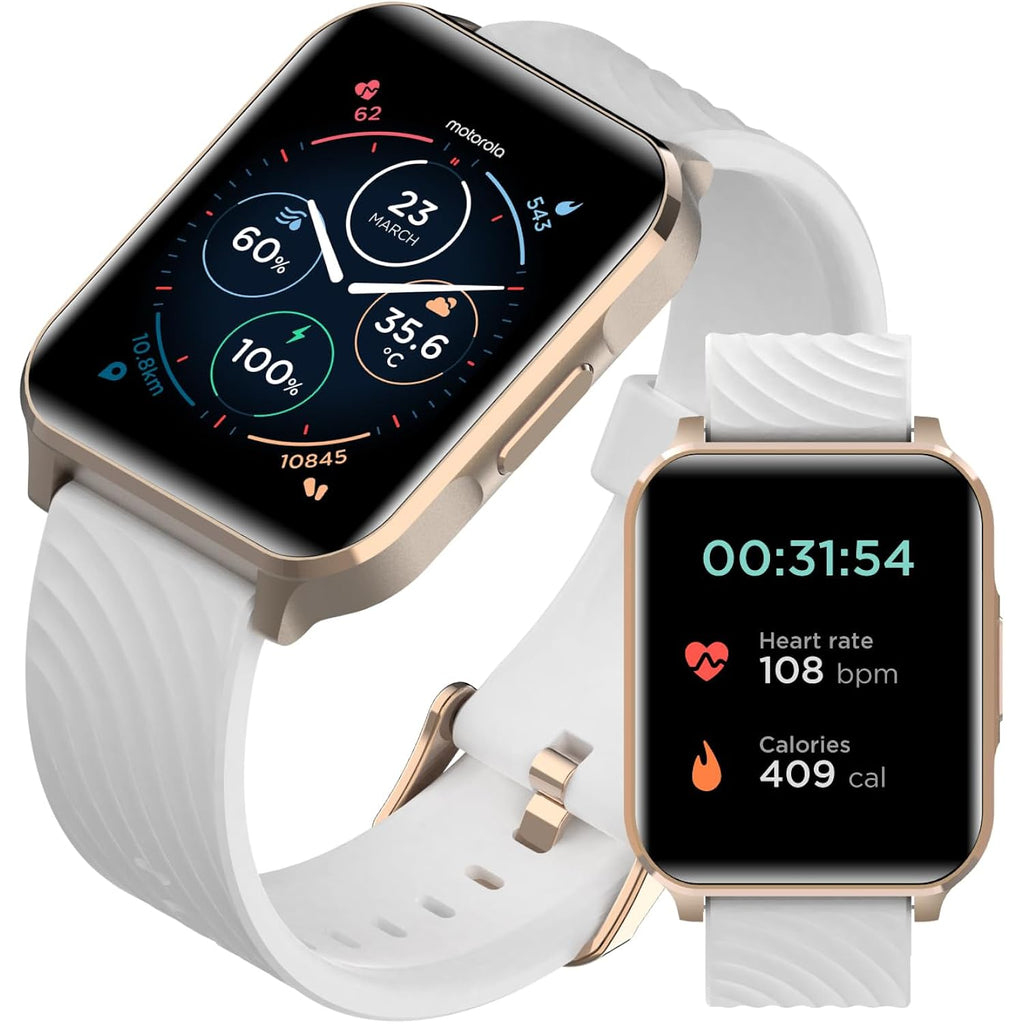 Motorola Moto Watch 70 - Health and Fitness Bluetooth Smartwatch for Every Day Wear, Advanced Health Features, Up to 10 Days Battery Life - Compatible with Android and iOS - Rose Gold