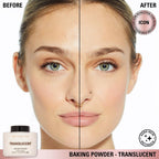 Revolution, Loose Baking Powder, Makeup Setting Powder, Long-Lasting Coverage, Mattifies & Reduces Shine, Translucent, 1.12 oz