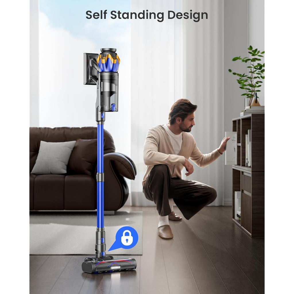 Cordless Vacuum Cleaner, Upgraded 650W 55Kpa 70Mins Cordless Stick Vacuum Cleaner With Self-Standing And Touch Screen, Anti-Tangle Wireless Vacumm, Vacuum Cleaners For Home/Pet Hair/Carpets/Floors