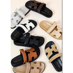 Project Cloud 100% Genuine Leather Sandals For Women Footwear - Stylish Womens Sandals With Plush & Soft Insole - Non-Slip And Water-Resistant Beach Sandals Slides For Women (Mayvy)