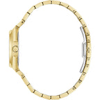 Bulova Ladies Dress Classic 3-Hand Calendar Date Quartz Watch, Stainless Steel Bracelet, Patterned Dial, 28Mm