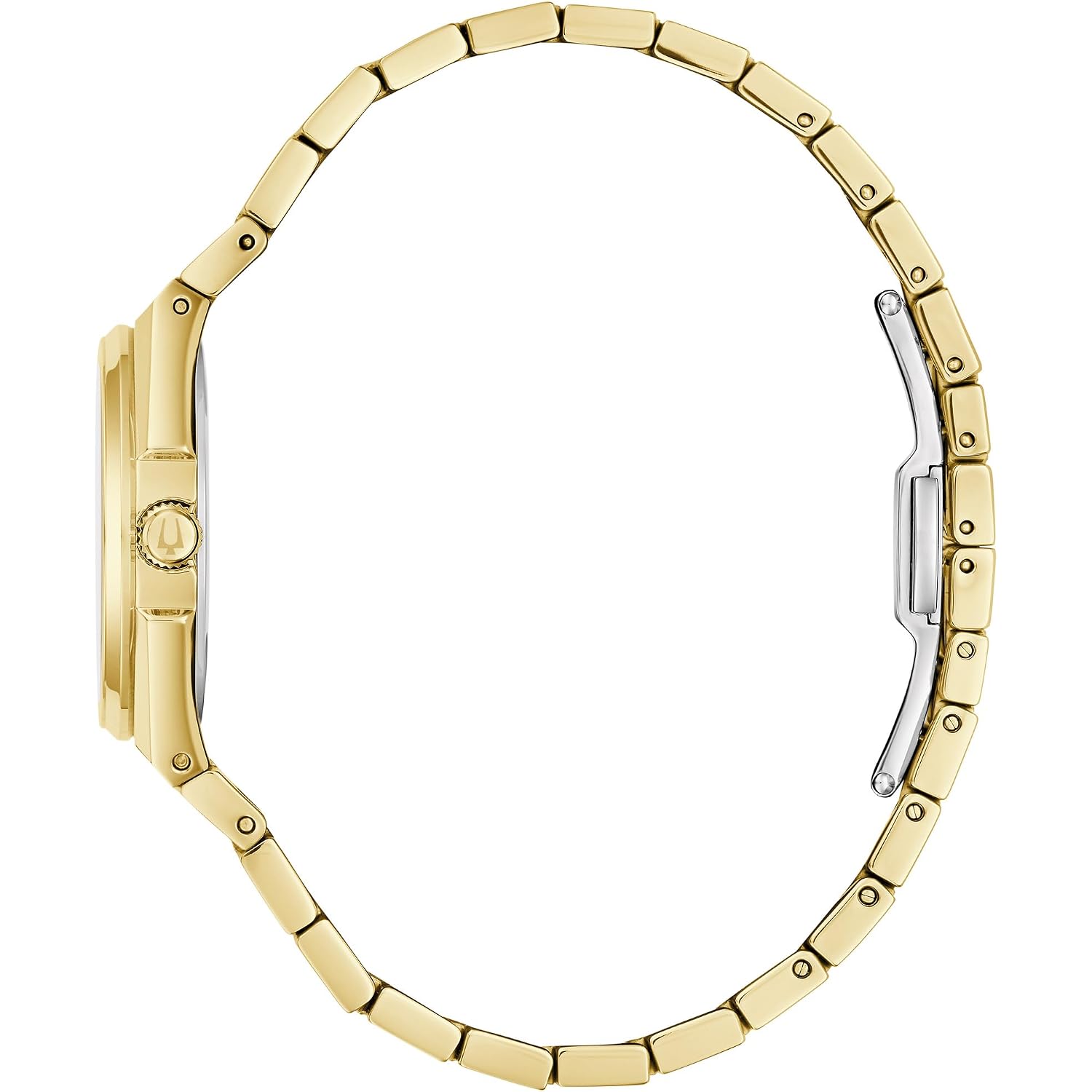 Bulova Ladies Dress Classic 3-Hand Calendar Date Quartz Watch, Stainless Steel Bracelet, Patterned Dial, 28Mm