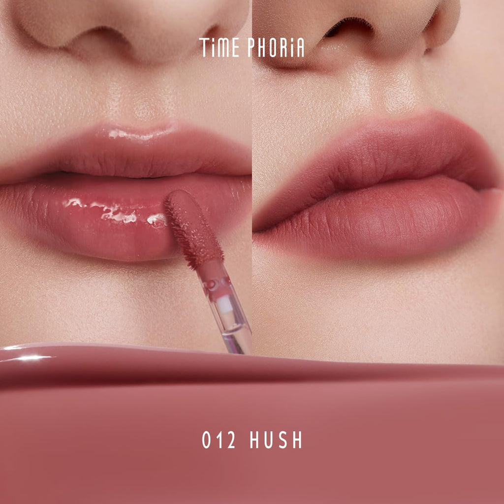 Altera Blurring Tint Lip Stain 012 Hush, Nude Pink Glossy to Soft Matte Finish, Blur Lip Lines, Weightless No-Sticky Airy Velvet Texture, Vibrant Hydrating Long-Lasting Lip Makeup