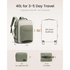 Lovevook 40L Travel Backpack For Women & Men, Airline Approved Carry On Luggage With 3 Packing Cubes, Tsa Overnight Bags, Waterproof Personal Item Bag, Weekender Essentials Backpacks Fits 17" Laptop