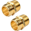 2 Pack 3/4" Ght To 3/4" Npt Male Connector, Brass Garden Hose Fitting, Male Hose Adapter | Ght To Npt Adapter Brass Fitting, Garden Hose To Pipe Fittings Connect