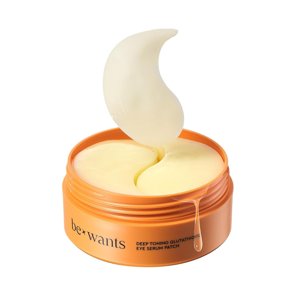 Bewants Deep Toning Glutathione Eye Serum Patch | Korean Retinol And Caffeine Eye Patches | Advanced Glutathione Skincare Gel Patch | 60 Undereye Mask Patches