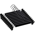 Pants Hangers With Clips, Skirt Hangers，360 ° Swivel Hooks Space Saving Hangers For Pants, Skirts, Clothes, Jeans (10Pack, Black)