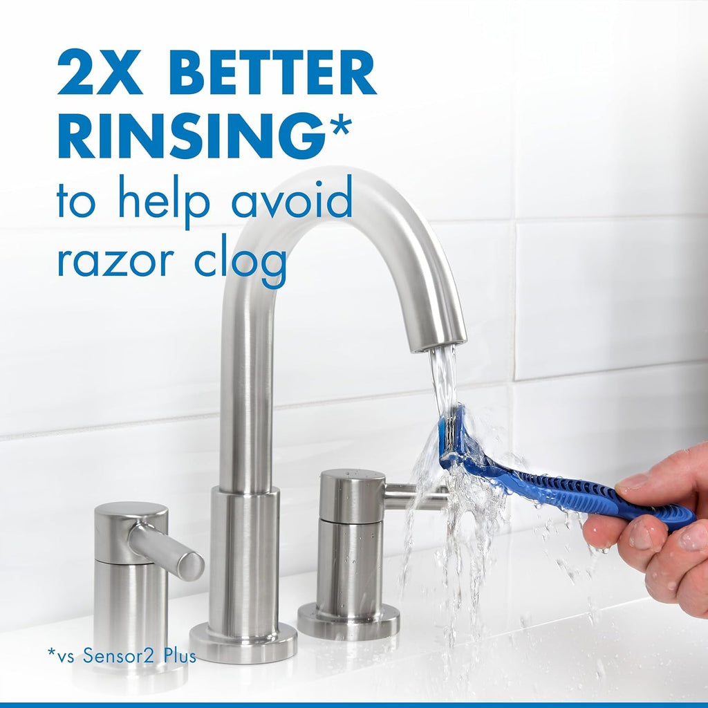 Gillette Sensor3 Comfort Disposable Razors for Men, 8 Count, Lubrastrip Glides Easily Over Your Skin