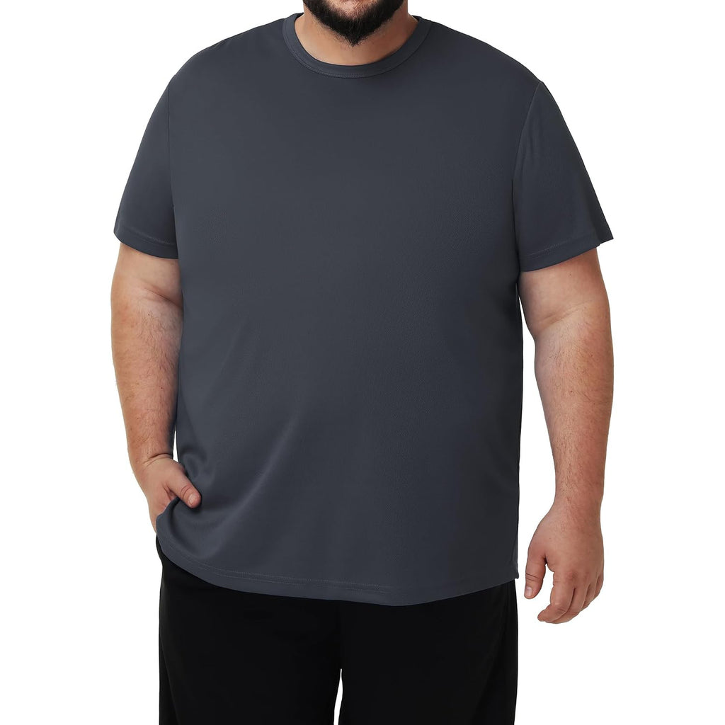 Men'S 3 Pack Lightweight Plus Size Short Sleeve T-Shirt Crew Neck Big & Tall Sizes Stretch T-Shirt For Casual Wear