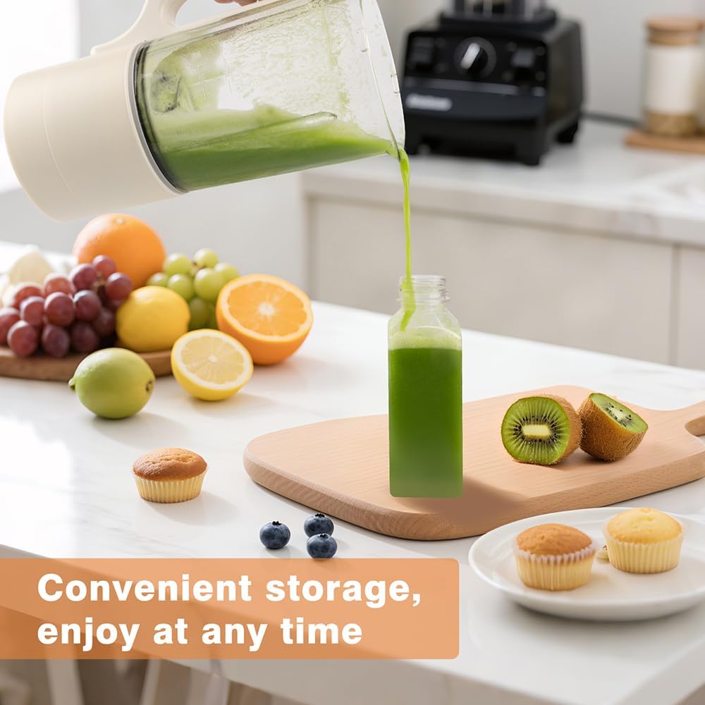 10 Pcs 12oz Plastic Juice Bottles With Caps, Reusable Food Grade Chear Juice Containers for Juicing, Smoothies, Coffee, and Other Beverages