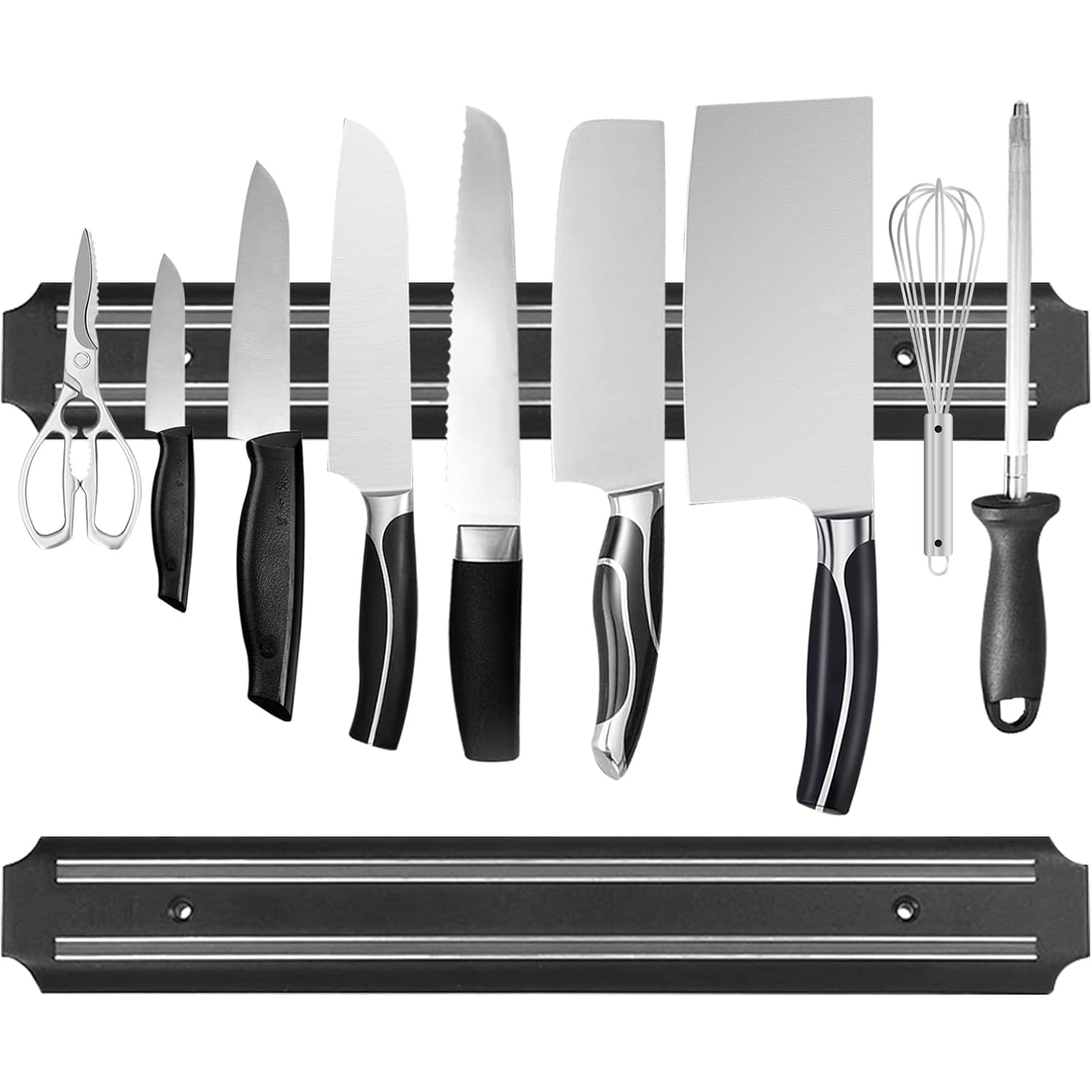Magnetic Knife Strips(15 Inch X Set Of 2) Magnetic Knife Storage Strip, Knife Holder, Knife Rack, Knife Strip, Kitchen Utensil Holder, Tool Holder, Multipurpose Magnetic Knife Rack