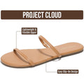 Project Cloud Summer Sandals For Women 2026 - Memory Foam Insole And Eco-Crafted Leather Beach Flip Flops For Women - Non Slip And Lightweight Double Strap Womens Sandals (Transition)