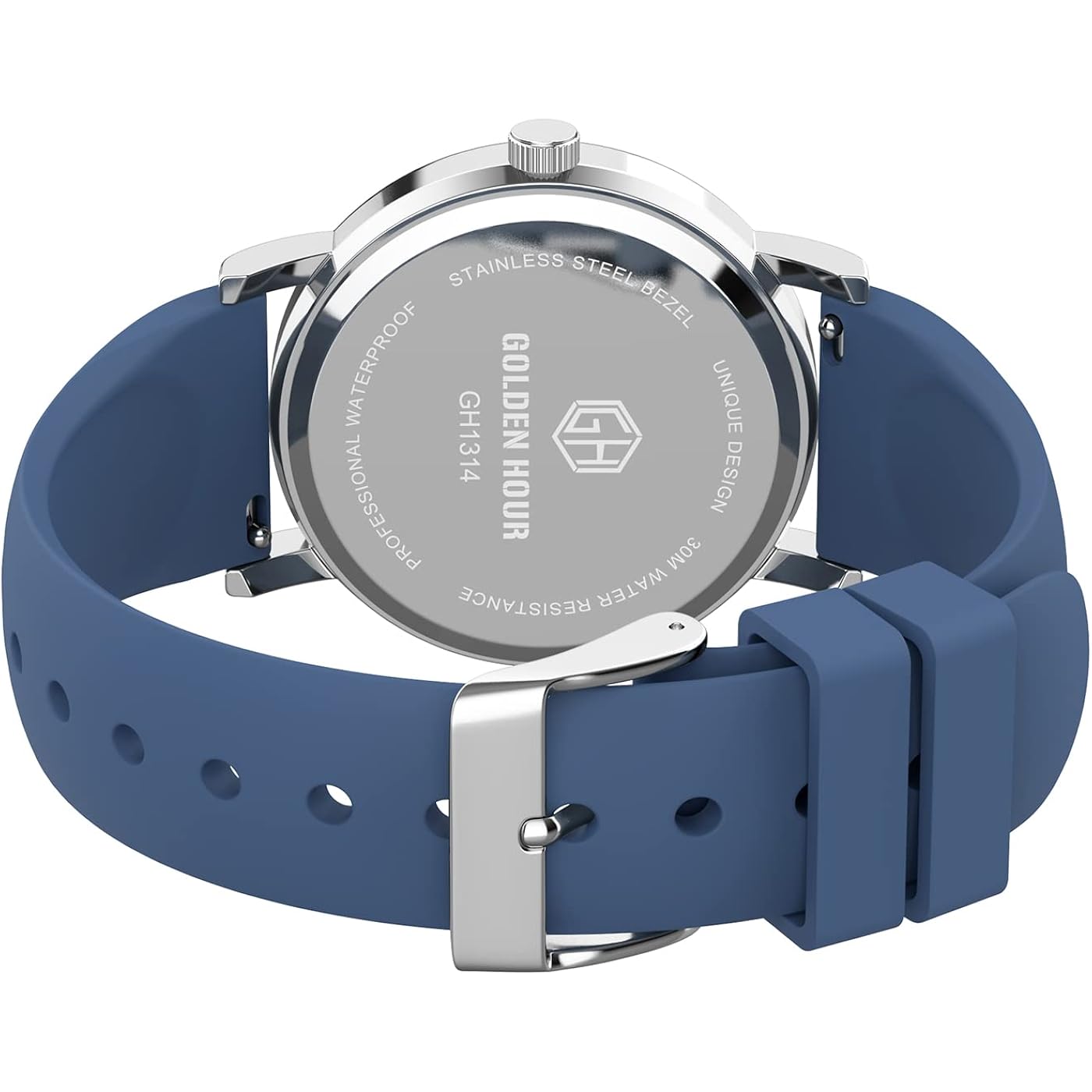 Golden Hour Waterproof Nurse Watch For Medical Professionals, Students Women Men - Military Time Luminouse Easy Read Dial, 24 Hour With Second Hand, Colorful Silicone Band