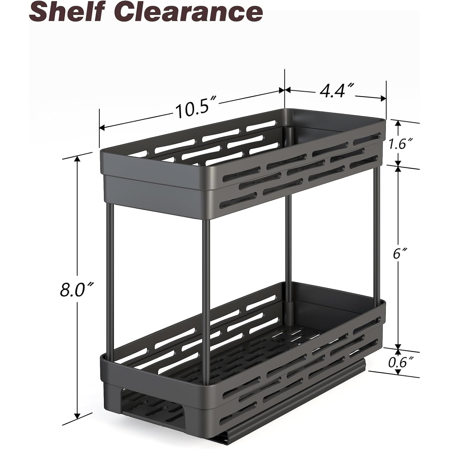 Pull Out Spice Rack Organizer For Cabinet, 3 Packs Slide Out Spice Racks Organizer, Spice Cabinet Organizers, Cabinet Size Need:12'' Highx11'' Deepx5'' Wide,Each Tier Hold 10 Spice Jar - 2 Tier, Black