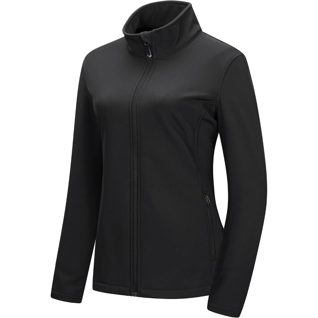 33,000Ft Women'S Lightweight Softshell Jacket Fleece Lined Windbreaker Waterproof Warm Jacket For Running Golf Hiking