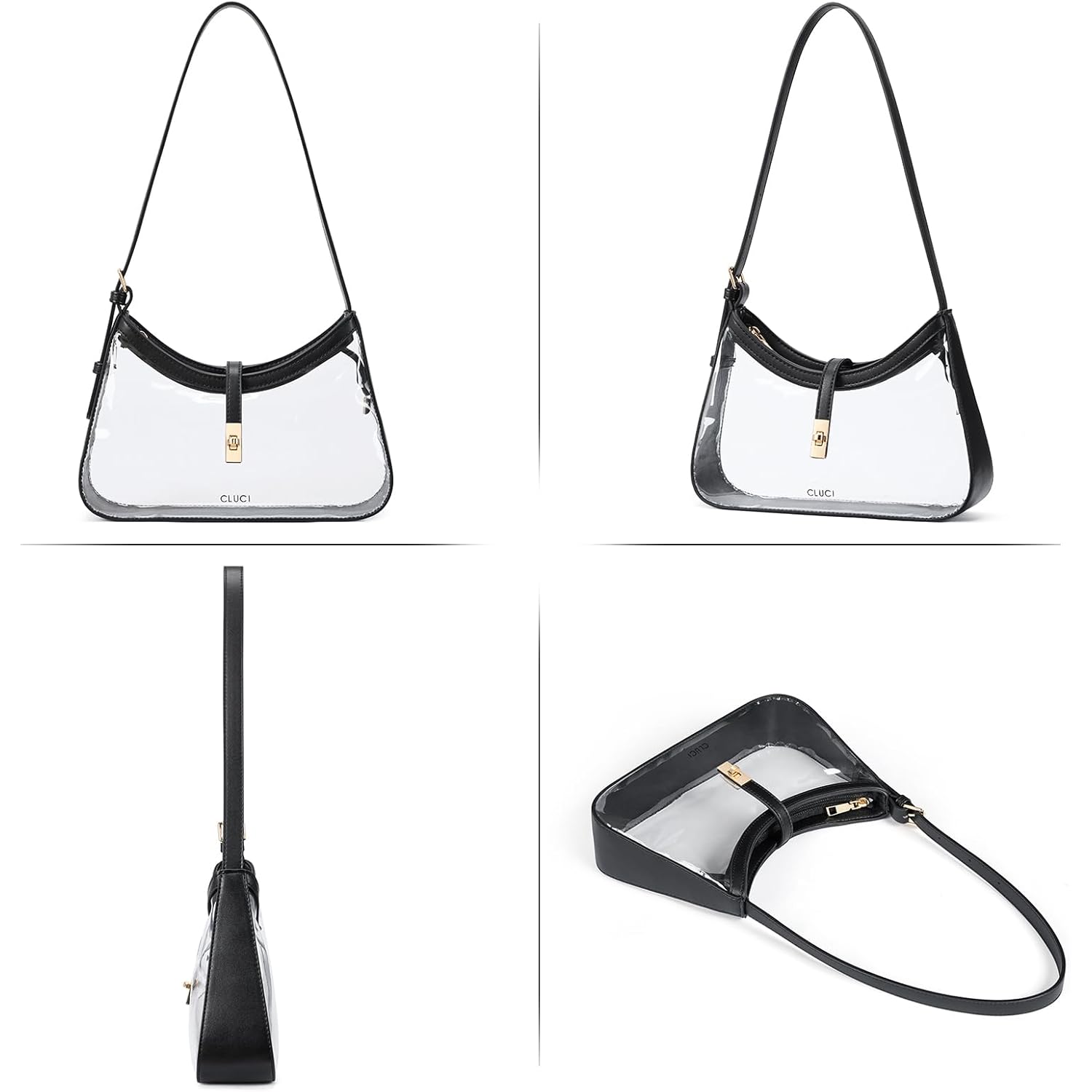 CLUCI Shoulder Bag for Women, Purses for Women, Handbag Hobo Bags Vegan Leather Crossbody Purse with Adjustable Strap