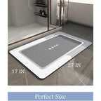 Montvoo-Bath Mat-Bathroom Mat Rug Non Slip Super Absorbent Stain Resistant Quick Dry Thin Bath Rug-Bath Mats For Bathroom Floor Bathtub Vanity-Bathmat Bath Rug Easy Care-17"X27" Grey